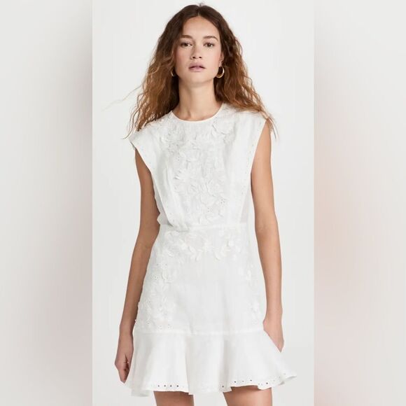 Veronica Beard Kerison Embroidered Minidress szie 8 - Picture 4 of 14